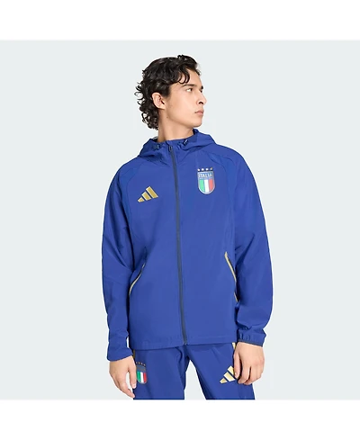 Adidas Men's Blue Italy National Team 2026 World Cup Travel Windbreaker Jacket