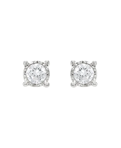 Macy's Diamond Stud Earrings (5/8 ct. t.w.) in Sterling Silver and 3k White Gold