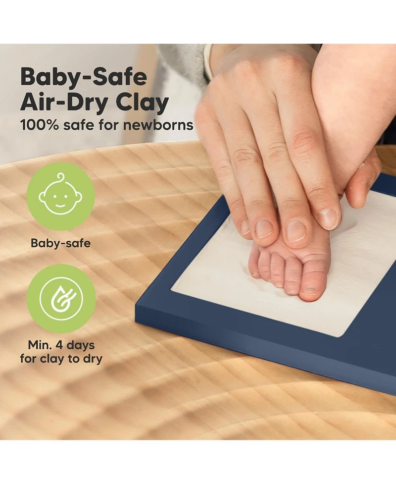 Duo Baby Hand and Footprint Kit, Handprint Newborn Photo Frame, Keepsake for New Mom