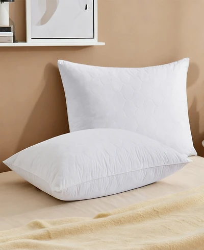 Unikome Quilted Goose Down Feather 2-Pack Pillow