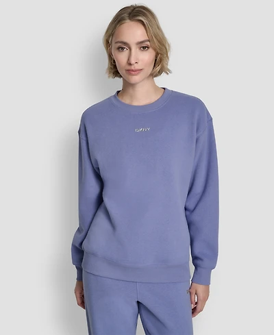Dkny Sport Women's Metallic Crewneck Sweatshirt