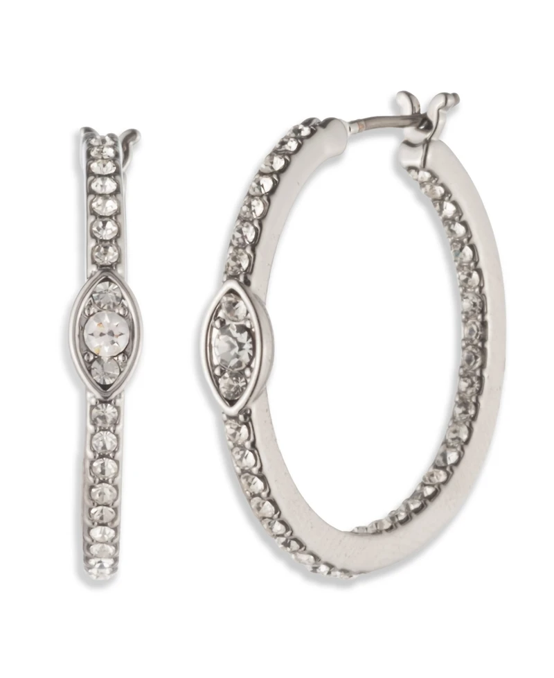 Givenchy Glass Crystal Drama Hoop Earrings (also in Gold-Tone)