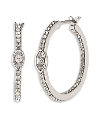 Givenchy Glass Crystal Drama Hoop Earrings (also in Gold-Tone)