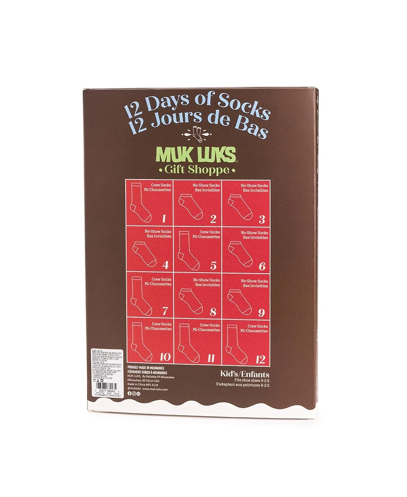 Muk Luks Kids 12 Days of Christmas Socks