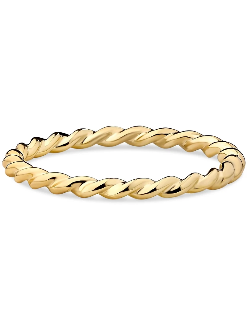 Devata Twisted Rope Ring in 14K Gold, Size 7, approx. 1.4 grams.