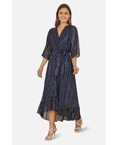 Yumi Women's Sequin Kimono Wrap Dress