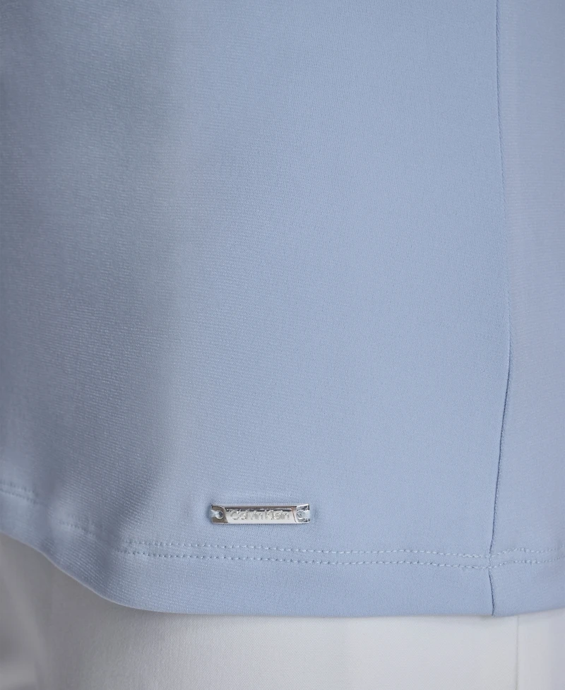 Calvin Klein Women's Solid V-Neck Blouse