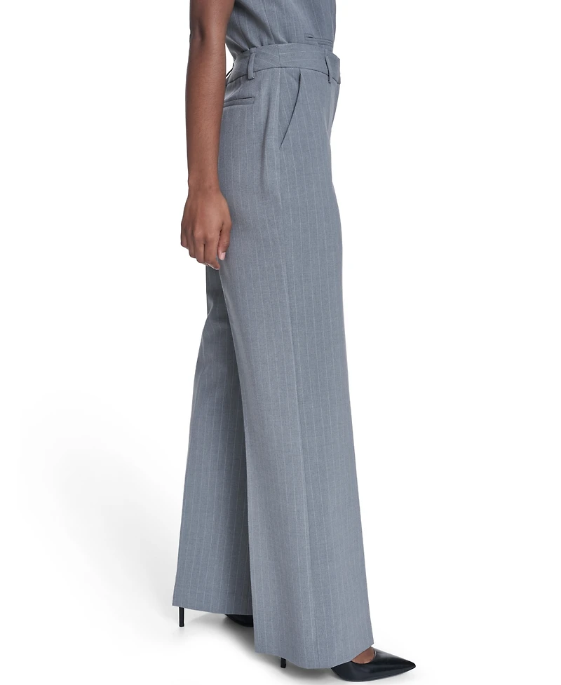 Calvin Klein Women's Pinstripe Mid-Rise Pants