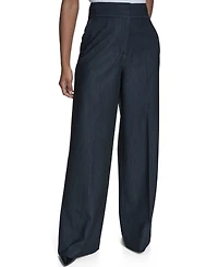 Calvin Klein Women's Faux Denim Wide Leg Pants