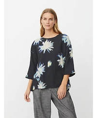 Masai Copenhagen Women's Becca 3/4 Sleeve Round Neck Blouse