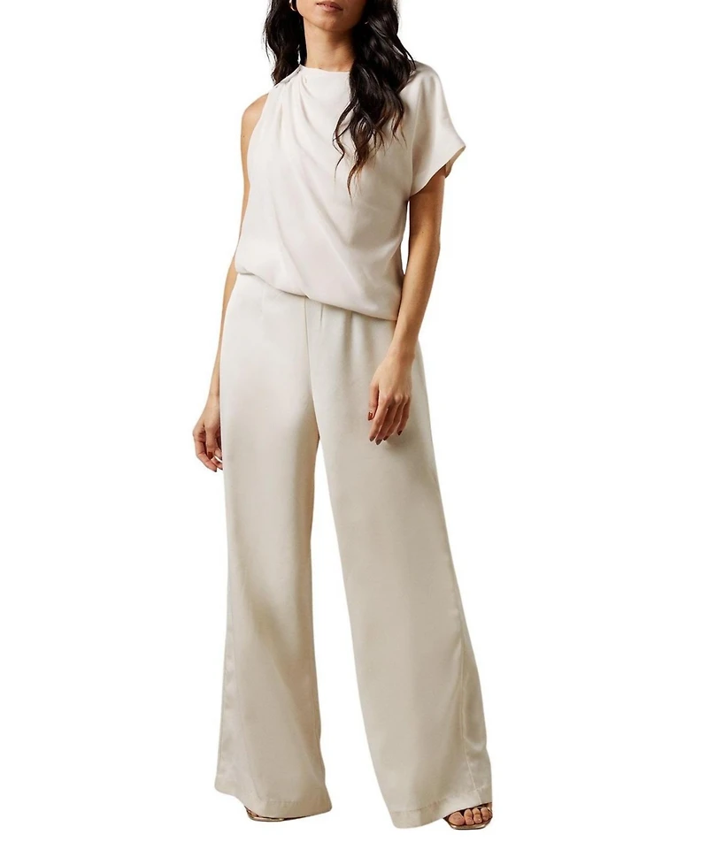Warehouse Women's One Shoulder Drape Jumpsuit