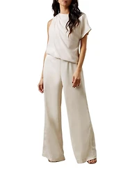 Warehouse Women's One Shoulder Drape Jumpsuit