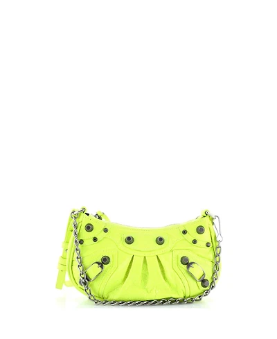 Pre-Owned Balenciaga Mini Le Cagole Giant Studs Shoulder Bag Leather