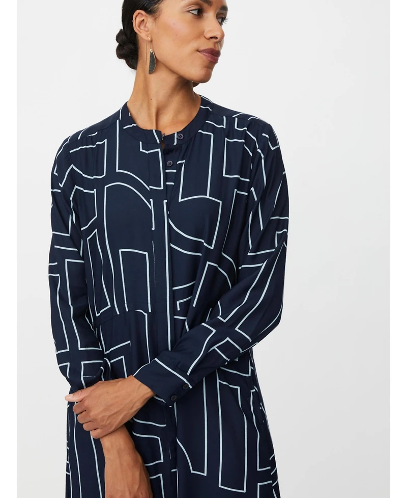 Masai Copenhagen Women's Nataly Long Sleeve A-Line Midi Dress