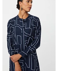 Masai Copenhagen Women's Nataly Long Sleeve A-Line Midi Dress