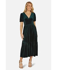 Yumi Women's Velvet Midi Dress