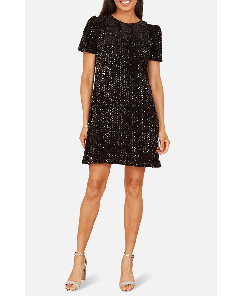 Yumi Women's Sequin Tunic Mini Dress