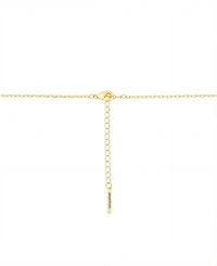 Faith" Cubic Zirconia bar, glass pearl, infinity double heart carabiner charm holder necklace