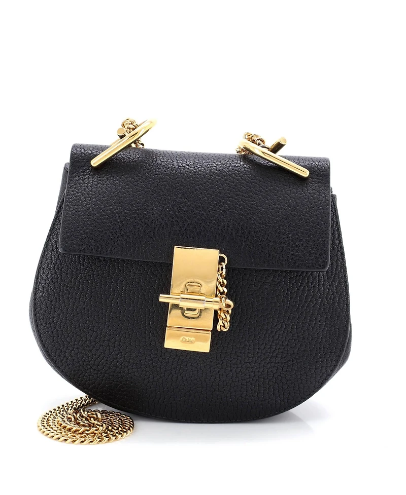 Pre-Owned Chloe Mini Drew Crossbody Bag Leather