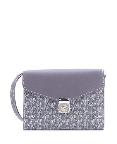 Pre-Owned Goyard Chypre Wallet on Strap Coated Canvas with Leather