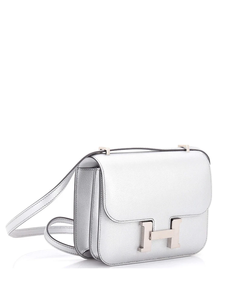 Pre-Owned HERMES 18 Constance Nm Bag Metallic Chevre Chamkilight
