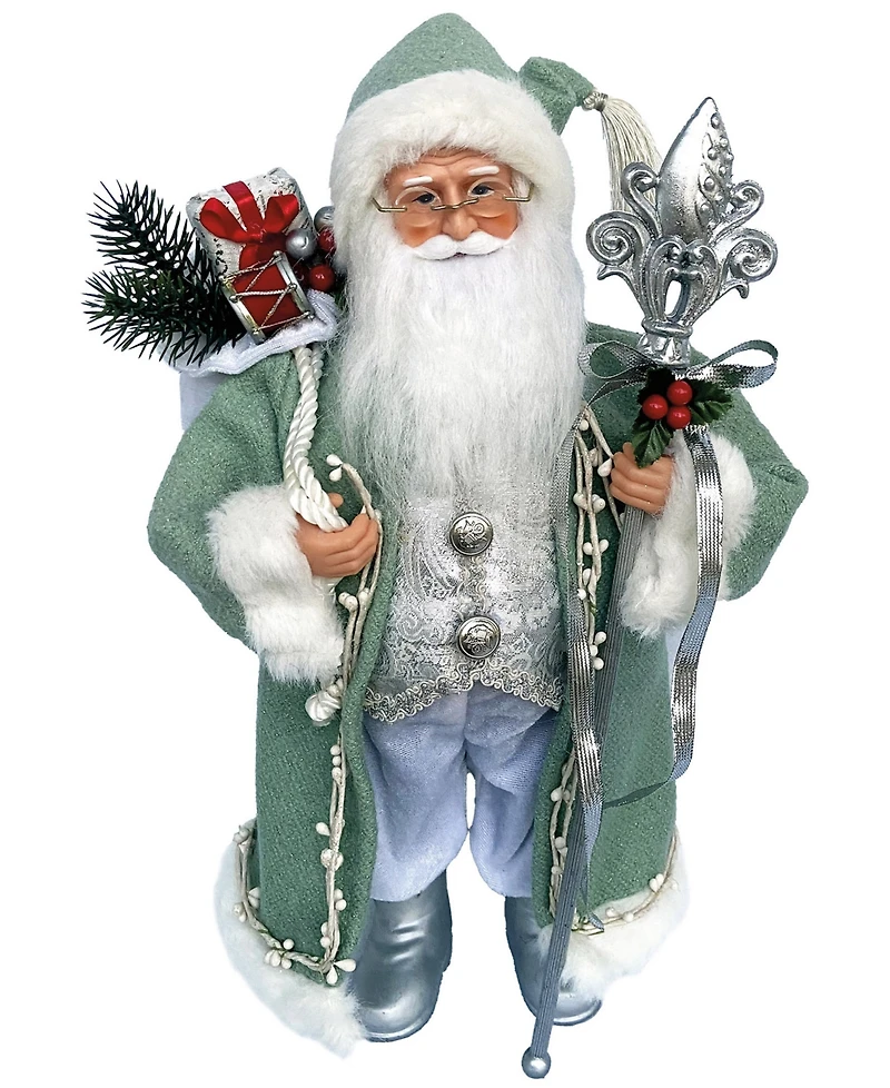 Santa's Workshop 15" Sage and Christmas Santa
