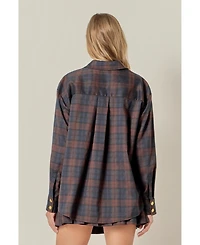 English Factory Women's Check Shacket