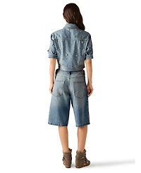 Steve Madden Women's Long-Sleeve Denim Shirt