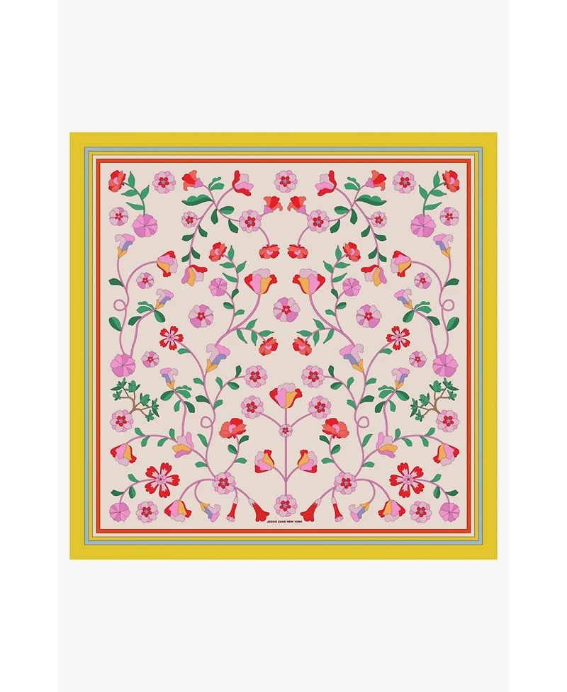 Jessie Zhao New York / Women's Limoncello Jardin Double Sided Silk Scarf