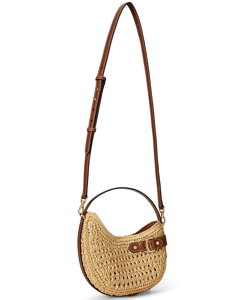 Lauren Ralph Lauren Tasha Mini Woven Straw Crossbody Bag