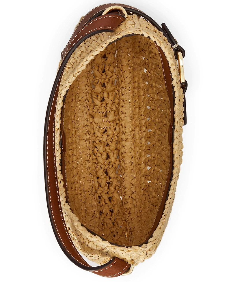 Lauren Ralph Lauren Tasha Mini Woven Straw Crossbody Bag