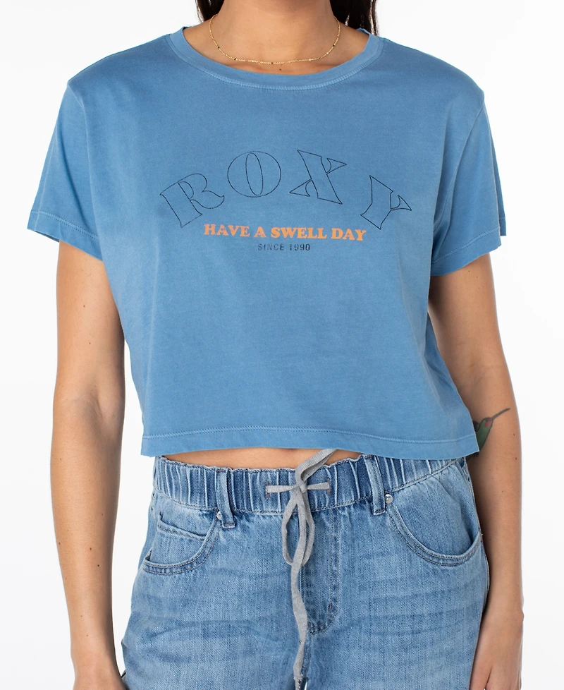 Roxy Women's Swell Day Cropped Boxy Short-Sleeve T-Shirt