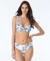 Kate Spade New York Womens Underwire Bra Top High Leg Swim Bottoms