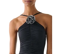 kate spade new york Women's High Neck One-Piece Swimsuit