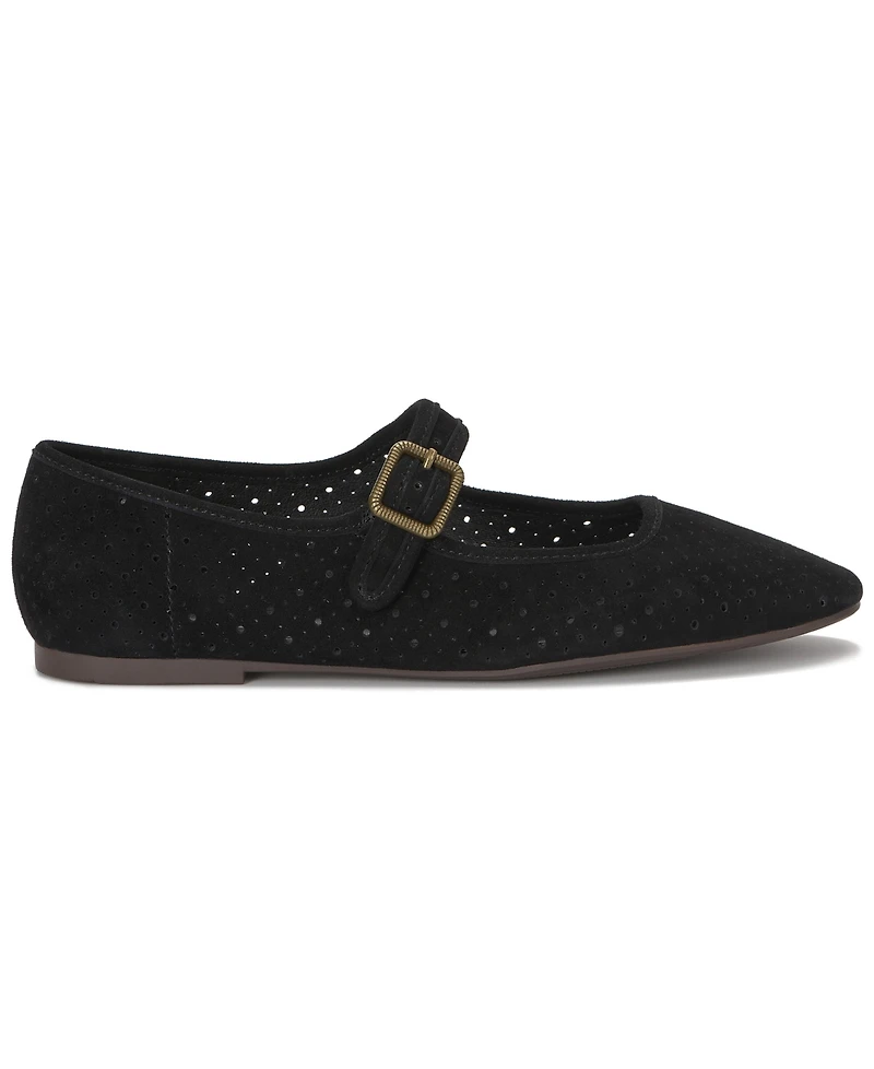 Lucky Brand Women's Tannyr Perforated Mary Jane Ballet Flats