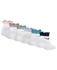 Nike Girls 4-7 Ruffle Detail Ankle Socks, 6-Pack