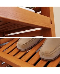 Solid Wood Reach-In Closet Organizer with 6 Drawers and Doors