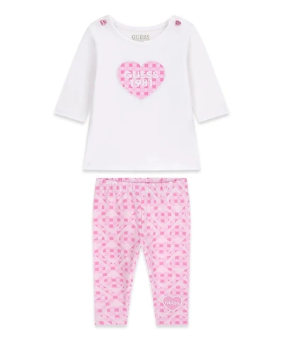 Guess Baby Girls Long-Sleeve T-Shirt and Leggings, 2-Piece Set