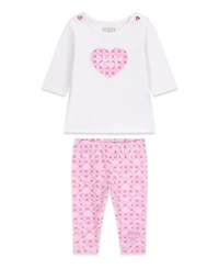Guess Baby Girls Long-Sleeve T-Shirt and Leggings, 2-Piece Set