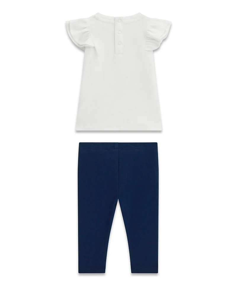 Guess Baby Girls Short-Sleeve T-Shirt and Leggings, 2-Piece Set
