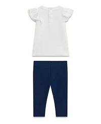 Guess Baby Girls Short-Sleeve T-Shirt and Leggings, 2-Piece Set