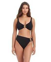 Bar Iii Womens Center Of Attention Over The Shoulder Bralette Bottoms