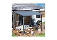 Aecojoy 10'X8' Hardtop Gazebo Outdoor Pergola Lean to Metal Pergolas