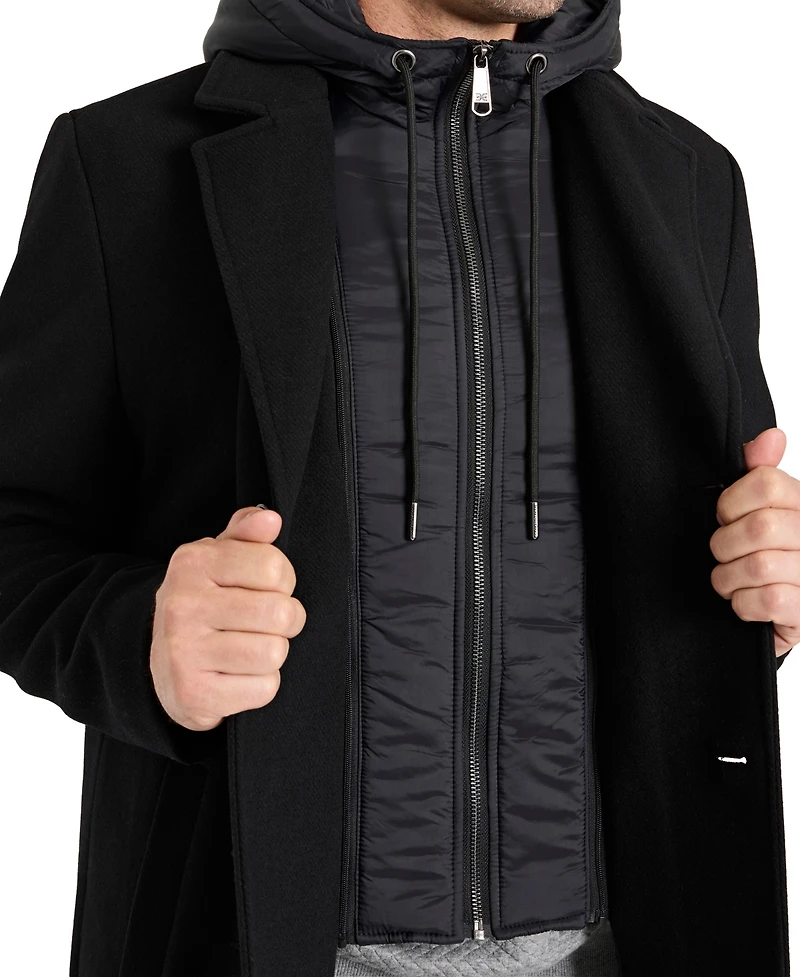 Sam Edelman Men's Single Breasted Wool Coat
