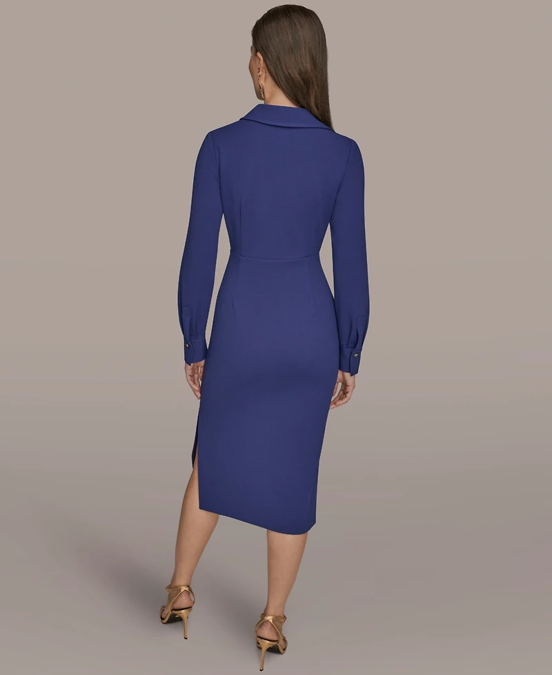 Donna Karan New York Women's Collared Midi Dress