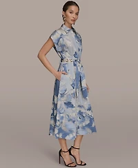 Donna Karan New York Women's Collared Short-Sleeve Dress