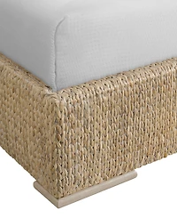 Furniture Basketweave Queen Upholstered Bed