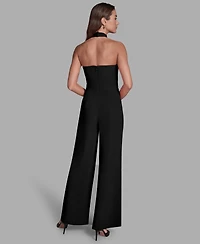 Bcbg Women's Scuba Crepe Keyhole Jumpsuit