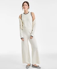 On 34th Women's Tipped Crewneck Sleeveless Sweater, Macy's Exclusive