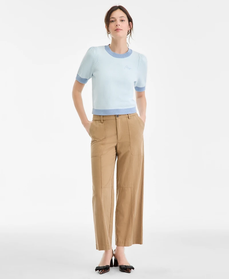 On 34th Colorblocked Short-Sleeve Sweater, Macy's Exclusive